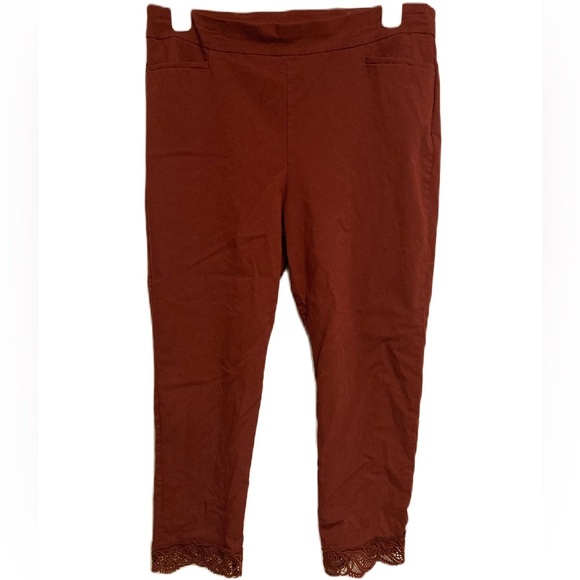 Chico's Pants - Chico’s Women’s Slacks Pants Maroon w/ Lace trim Sz. 16R
